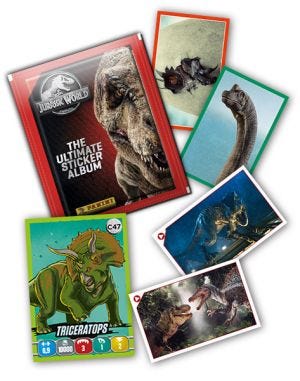 JURASSIC WORLD – The Ultimate Sticker Collection - Cards em falta